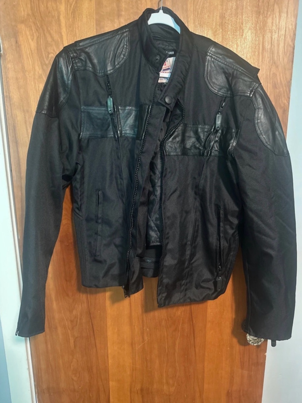 Black Women's Motorcycle-Style Leather Jacket